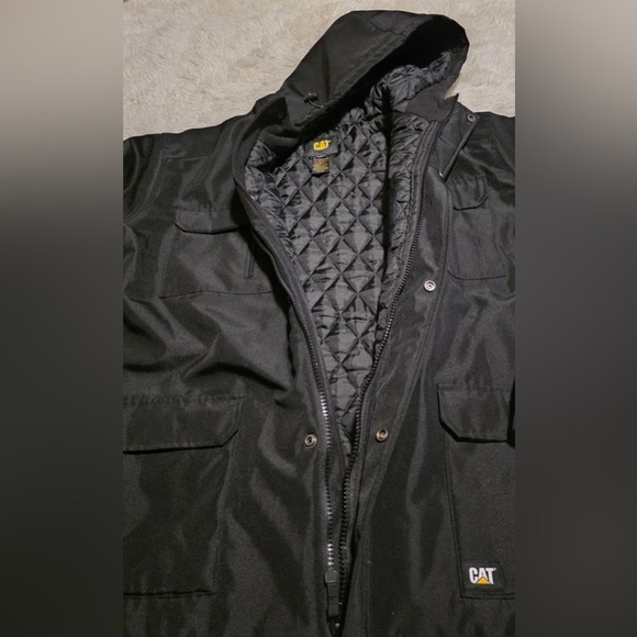 CAT Caterpillar Men’s Size 2XL Bedrock Winter Black Jacket EUC - Picture 5 of 12